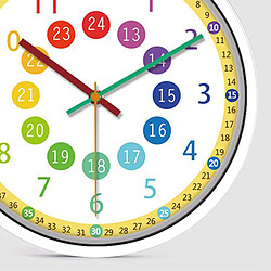 Acheter Horloge Murale Silencieuse De 12 Pouces Avec Secondes De Précision Pour Enfants, Jaune