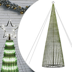 vidaXL Arbre de Noël lumineux conique 1544 LED blanc froid 500 cm