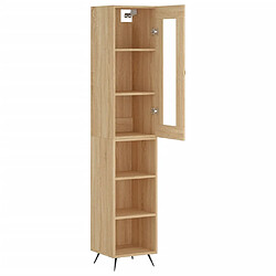 Avis vidaXL Buffet haut Chêne sonoma 34,5x34x180 cm Bois d'ingénierie