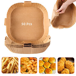 INF Papier jetable pour friteuse à air avec poignée, paquet de 50 Nature 20 cm