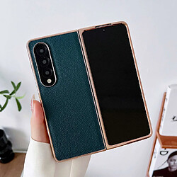 Coque en TPU + PU nano électroplaqué, anti-chocs, anti-rayures, anti-chocs pour votre Samsung Galaxy Z Fold4 5G - vert