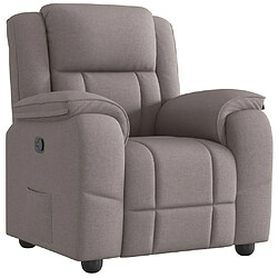 vidaXL Fauteuil inclinable Taupe Tissu