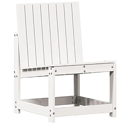 Maison Chic Chaise de jardin,Fauteuil Chaise de terrasse,Chaise d’extérieur blanc 50,5x55x77 cm bois de pin massif -GKD36616