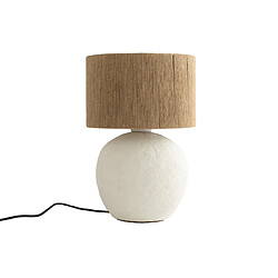 Rendez Vous Deco Lampe Nina en jute et papier blanc