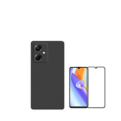 Kit de film en verre trempé de la couverture de 5D + couvercle de silicone liquide Phonecare pour Xiaomi Redmi 13C 5G - le noir