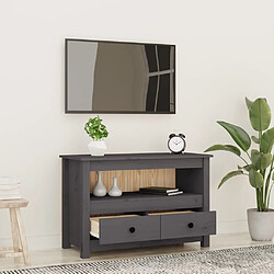 Avis Maison Chic Meuble TV scandinave - Banc TV pour salon Gris 79x35x52 cm Bois de pin massif -MN55704