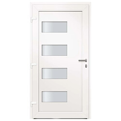 Avis vidaXL Porte d'entrée Aluminium et PVC Blanc 100x210 cm