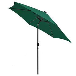 Avis vidaXL Parasol de jardin avec lumières LED et mât en aluminium vert