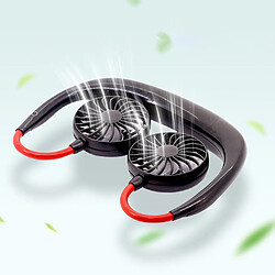 Universal Mini ventilateur portable ventilateur cou cravate avec batterie rechargeable ventilateur de table 180 degrés réglable air refroidissement régulateur | Ventilateur (noir)