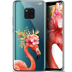 Caseink Coque arrière Huawei Mate 20 Pro (6.39 ) Gel HD [ Nouvelle Collection - Souple - Antichoc - Imprimé en France] Flamant Rose Fleuri