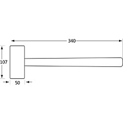 BAHCO Maillet sans rebond 900 g 3625PU-50