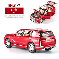 Universal 1: 24 Nouveau modèle de voiture en alliage BMW X7 Voiture jouet moulée sous pression Simulation du son des lumières Retour à la collection de jouets pour enfants Livraison gratuite | Voiture jouet moulée sous pression(Rouge)