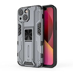 Coque en TPU antichoc hybride avec béquille gris pour votre Apple iPhone 13 6.1 pouces