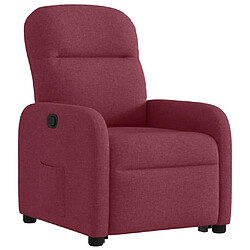 Avis vidaXL Fauteuil inclinable rouge bordeaux tissu