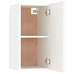 Maison Chic Meuble TV scandinave - Banc TV pour salon Blanc 30,5x30x60 cm Aggloméré -MN35235 pas cher