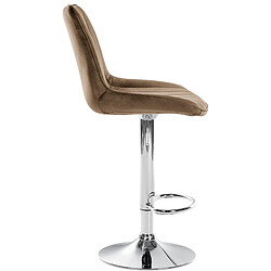 Acheter Non Lot de 2 tabourets de bar Toni velours chrome