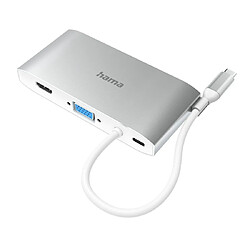 HAMA Hub USB-C, multiport, 8 ports, 3 USB-A, 2 USB-C, VGA, HDMI, LAN