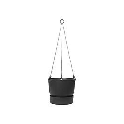 ELHO Pot de fleurs a suspendre Greenville 24 - Extérieur - Ø 23,9 x H 20,3 cm - Vivre noir