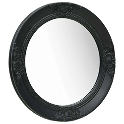 Maison Chic Miroir mural style baroque | Miroir Décoration pour Maison Salle de Bain 50 cm noir -GKD20692