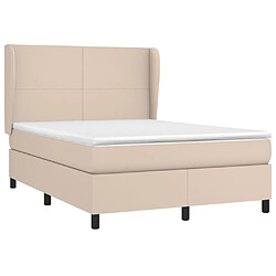 Avis Maison Chic Lit adulte- Lit + matelas,Sommier à lattes de lit avec matelas Cappuccino 140x190 cm -GKD71743