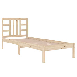 Acheter Maison Chic Lit adulte - Lit simple Cadre de lit,Structure du lit Contemporain Bois massif 90x200 cm -MN85985