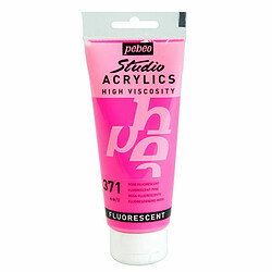 Pebeo Peinture acrylique fluorescente - Rose - 100 ml