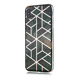 Coque en TPU motif marbre or rose imd vert pour votre Apple iPhone XS/X 5.8 pouces