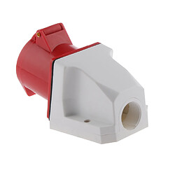 Adaptateur 4 Broches Prise Murale De Surface Inclinée 380v 3p + E Ip44 étanche 32a Rouge