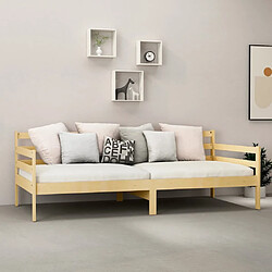 Avis Maison Chic Lit de jour avec matelas, Lit de repos Lit d'invité pour Salon Chambre,Canapé-lit 90x200 cm Bois de pin massif -MN72471