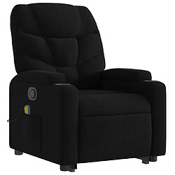 Avis vidaXL Fauteuil de massage inclinable Noir Tissu