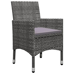 Acheter Maison Chic Ensemble de salle à manger de jardin 5 pcs,Table et chaises d'extérieur Gris -GKD300245