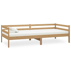 vidaXL Lit de jour sans matelas marron miel bois pin massif 90x200 cm