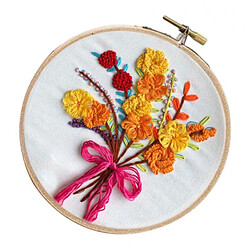 Avis Kit de départ pour broderie avec motif floral DIY Point de croix Crafts Flower 1