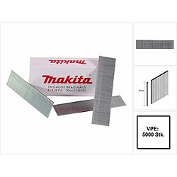 Makita Clous à tête homme galvanisés 30mm, 5000 pcs ( F-31896) pour cloueuse Makita DBN500/AF505/AF506