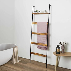 The Home Deco Factory Echelle porte serviettes avec étagère Towel rack.