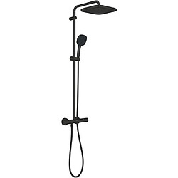 Colonne de douche avec mitigeur thermostatique - Economie d'eau - GROHE Vitalio Comfort 250 - Noir Mat - 266962431