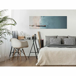 Paris Prix Tableau Imprimé Sea & Wooden Bridge Narrow Grey 40 x 120 cm