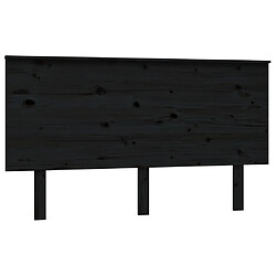 vidaXL Tête de lit Noir 144x6x82,5 cm Bois massif de pin