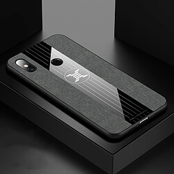 Wewoo Coque Souple Pour Xiaomi Mi Max 3 XINLI tissu cousu Texture TPU antichoc de protection Gris