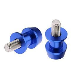 2pcs 8mm universelle moto cnc bras coulissant slider bobines bleu