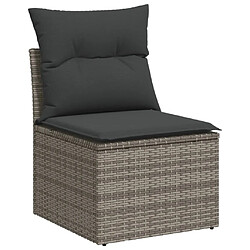 Avis Maison Chic Salon de jardin avec coussins 10 pcs, Ensemble Tables et chaises de jardin, gris résine tressée -GKD795113