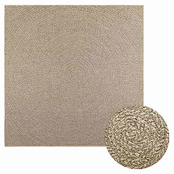 vidaXL Tapis ZIZUR beige 200x200 cm aspect de jute intérieur extérieur