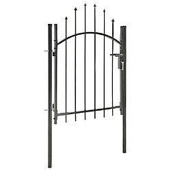 vidaXL Portail de jardin Acier 1 x 1,5 m Noir