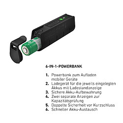 Avis Led Lenser Ledlenser Flex5 Power Bank 6 en 1 Batterie Externe Courte durée de Charge 21700 Incluse Batterie Rechargeable Anti-Court-Circuit, Longue durée de Vie grâce à la Batterie remplaçable.