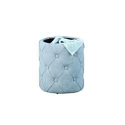 Avis Vente-Unique Pouf de Rangement Capitonné "Elio" 40cm Bleu