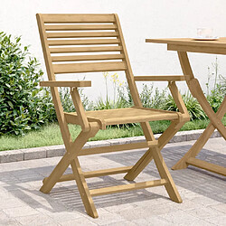 vidaXL Chaises pliables de jardin lot de 2 bois massif d'acacia