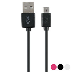 Totalcadeau Câble chargeur USB vers Micro USB 1 m Couleur - Rose pas cher