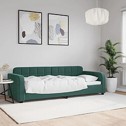 vidaXL Lit de repos sans matelas vert foncé 80x200 cm velours