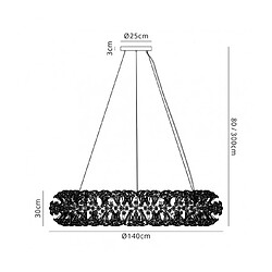 Luminaire Center Suspension 36 ampoules Cristal k9 Chrome poli