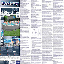 Acheter Bestway Ensemble de piscine Power Steel Ovale 488x305x107 cm